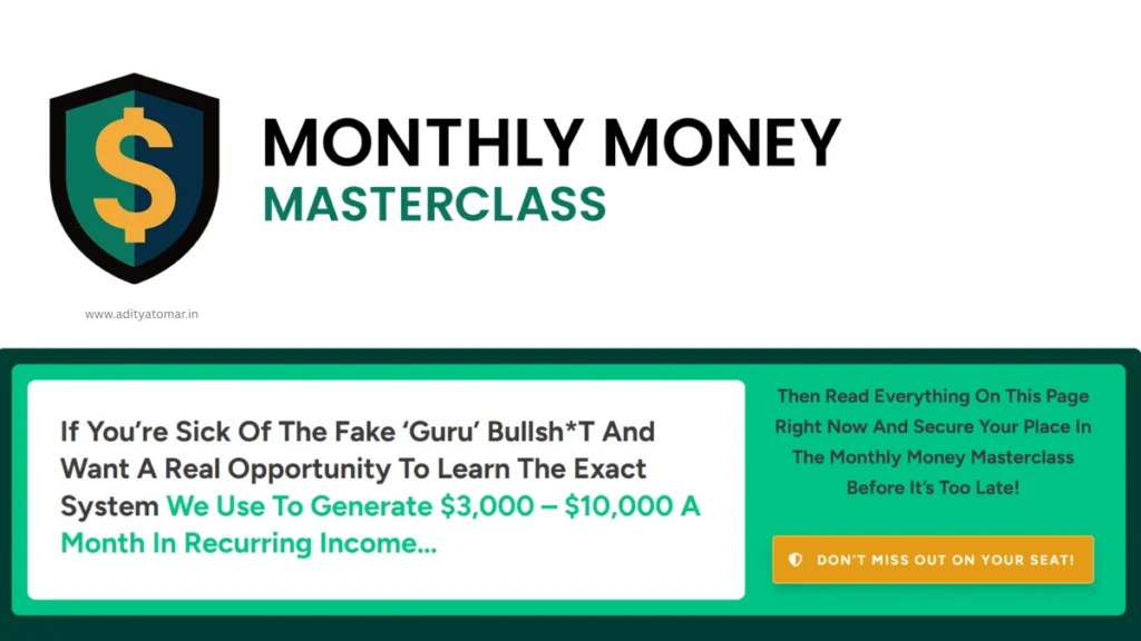 Monthly Money Masterclass
