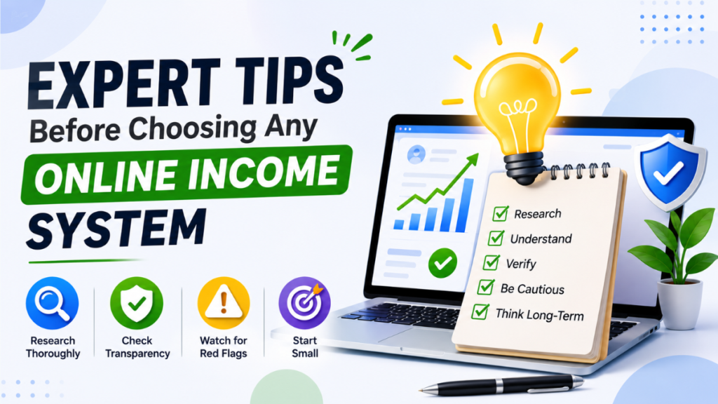Expert tips for online income systems